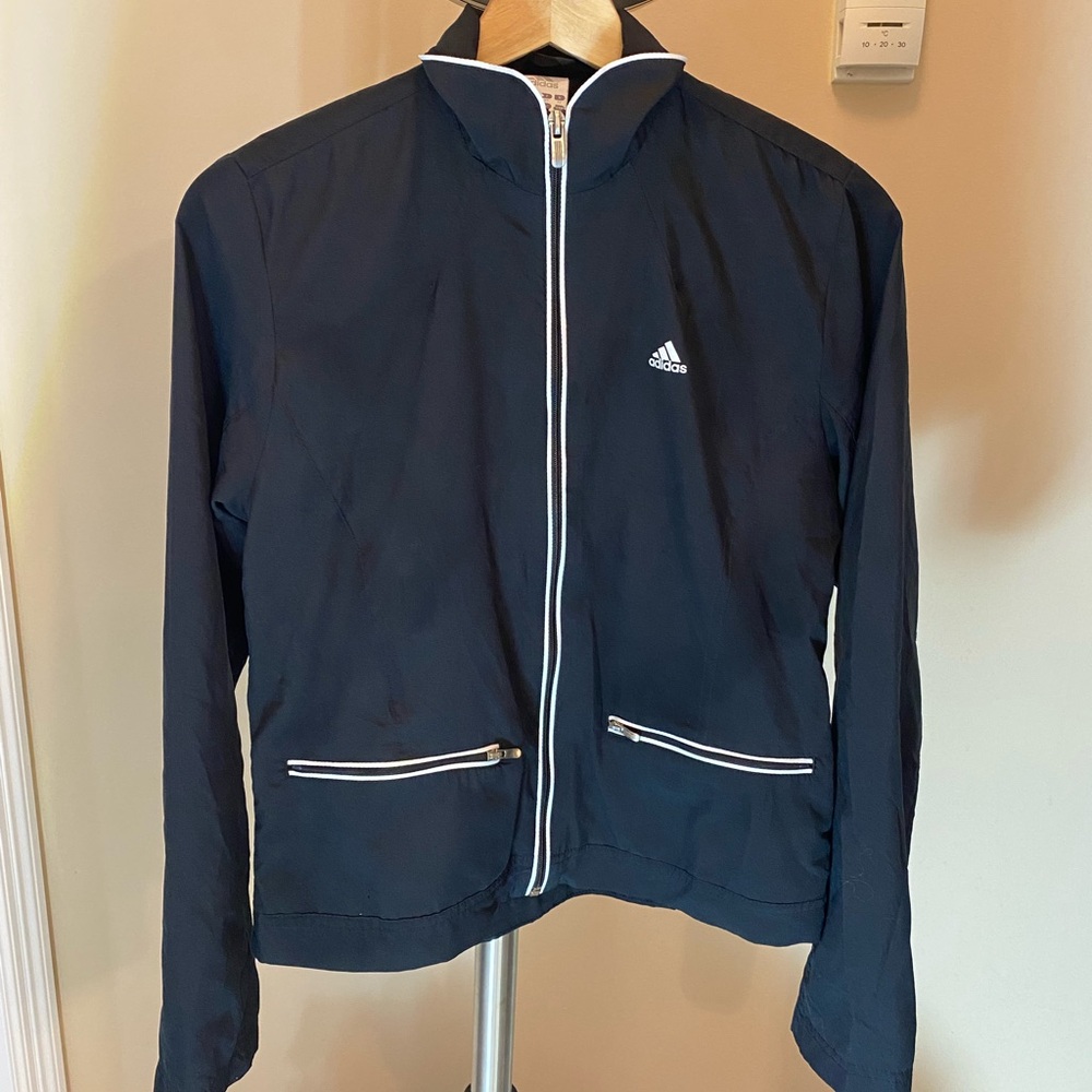 Black Adidas Zip Up Jacket